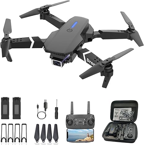 Dron W8 PRO MAX (modelo 988) con doble cámara 4K +Guía de introducción + e-book